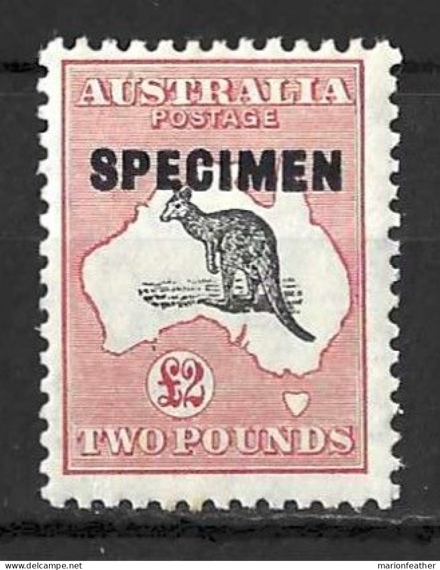AUSTRALIA....KING GEORGE V...(1910-36..)...." 1931.."..ROO.....SPECIMEN......£2.......MH.. - Mint Stamps