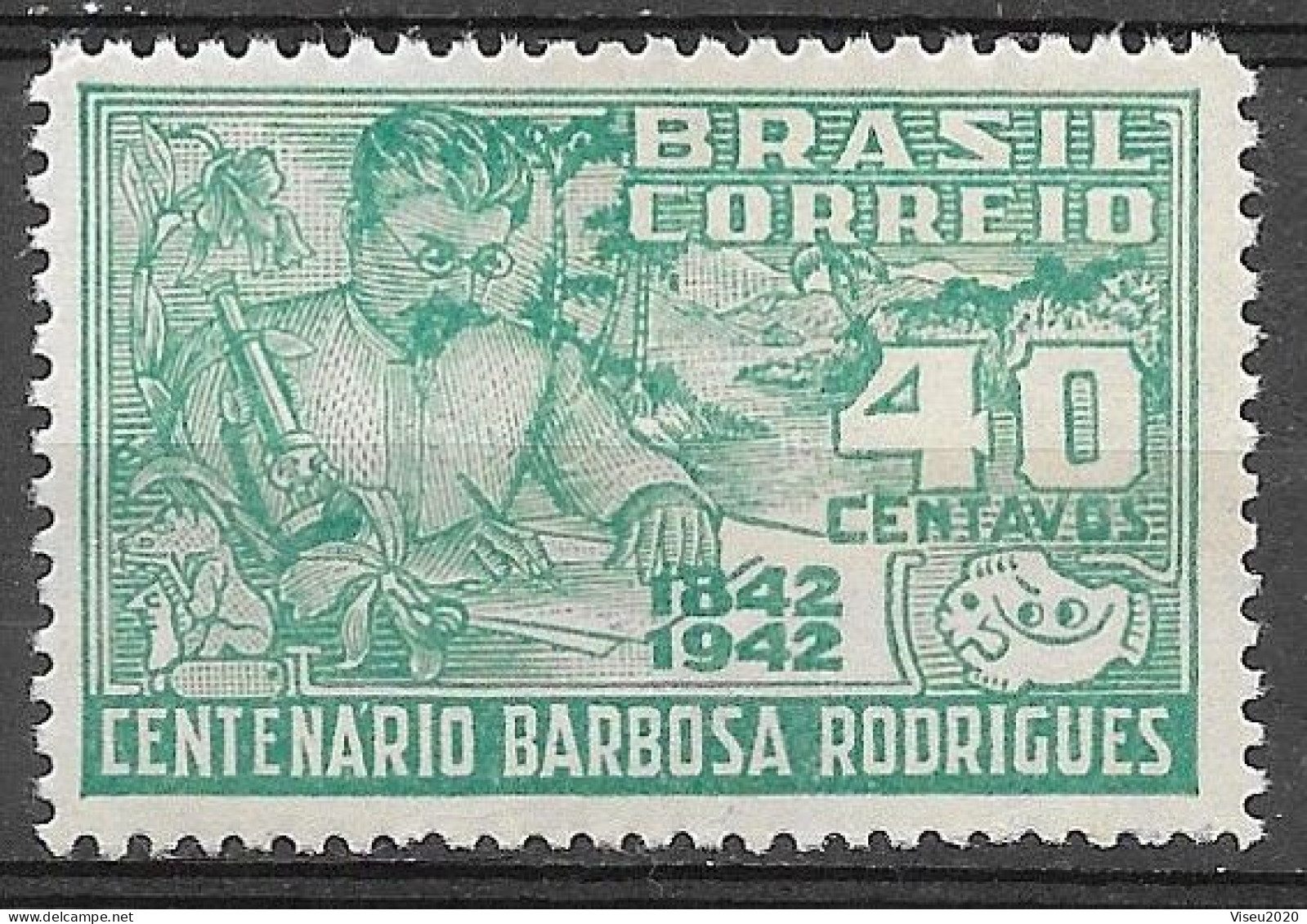 Brasil Brazil 1943 C 187 - Centenário Natalício Do Botânico J. Barbosa Rodrigues - Unused Stamps