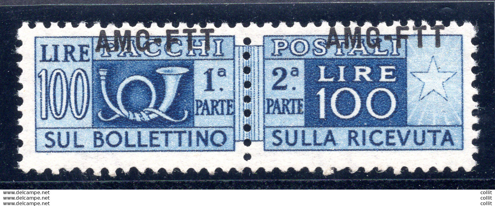 Trieste - Pacchi Postali Lire 100 Soprastampa Spostata - Mint/hinged