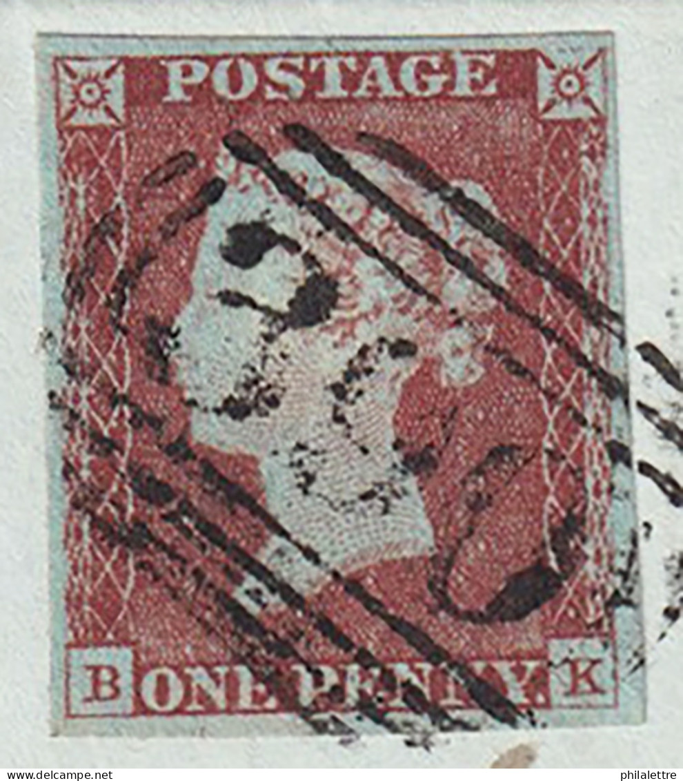 GB / England - 1845 (Sep 1) SG8 (Spec.BS27a) 1d Red-brown Plate 54 (BK) "E" Flaw On EL From HUNGERFORD To SHAFTESBURY - Lettres & Documents