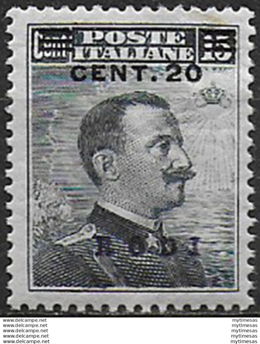 1916 Egeo Rodi 20c. Su 15c. MNH Sassone N. 8 - Altri & Non Classificati