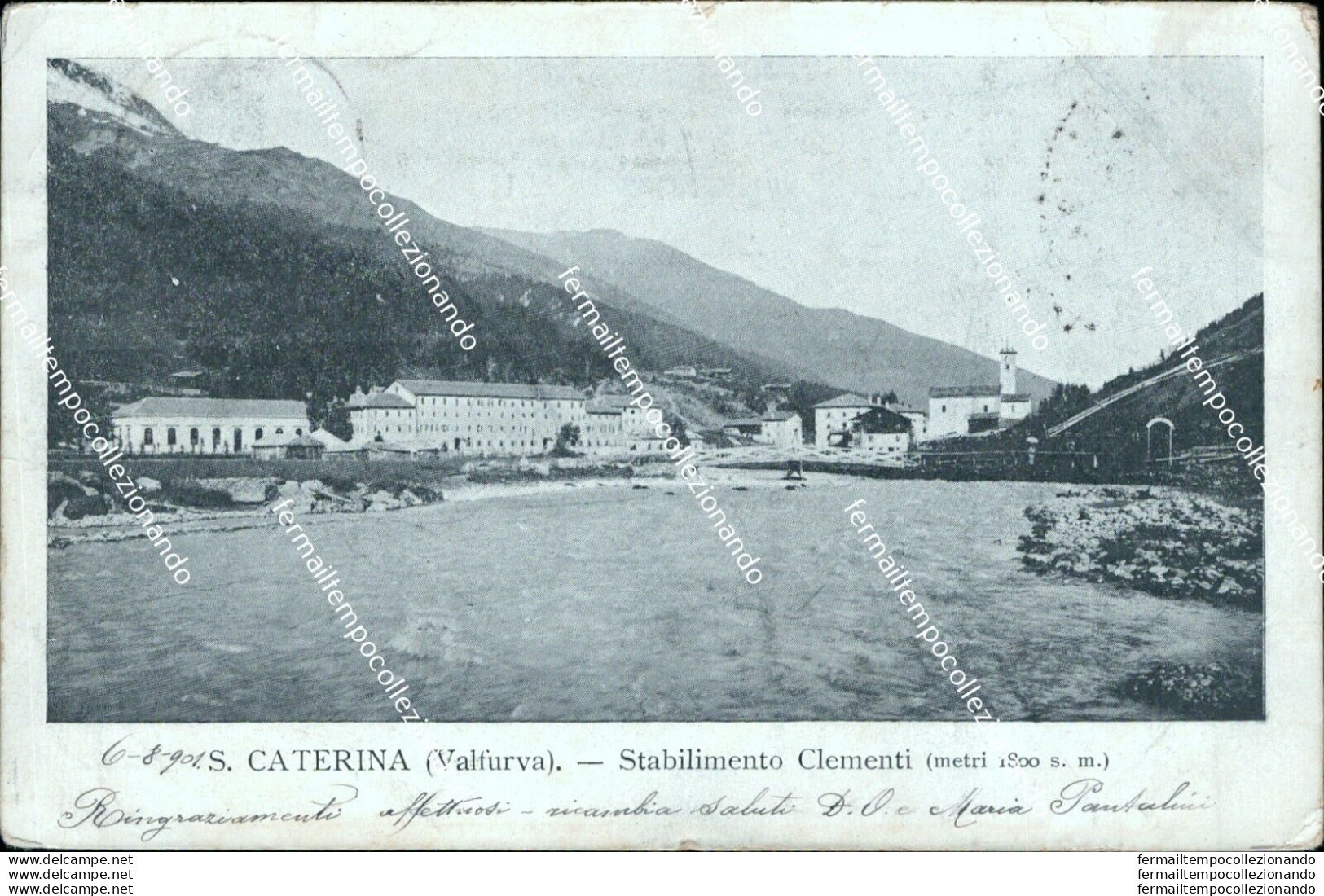 Bs67 Cartolina S.caterina Stabilimento Clementi 1901 Sondrio  Lombardia - Sondrio