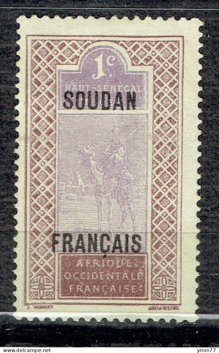 Timbre Du Haut-Sénégal Et Niger Surchargé "SOUDAN FRANCAIS" - Unused Stamps