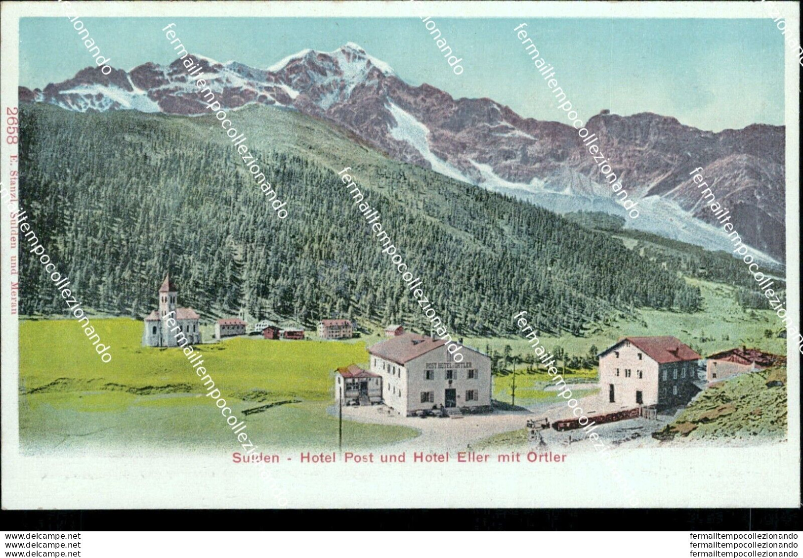 Bt380 Cartolina Sulden Hotel Post Und Hotel Eller Bolzano Trentino - Bolzano (Bozen)