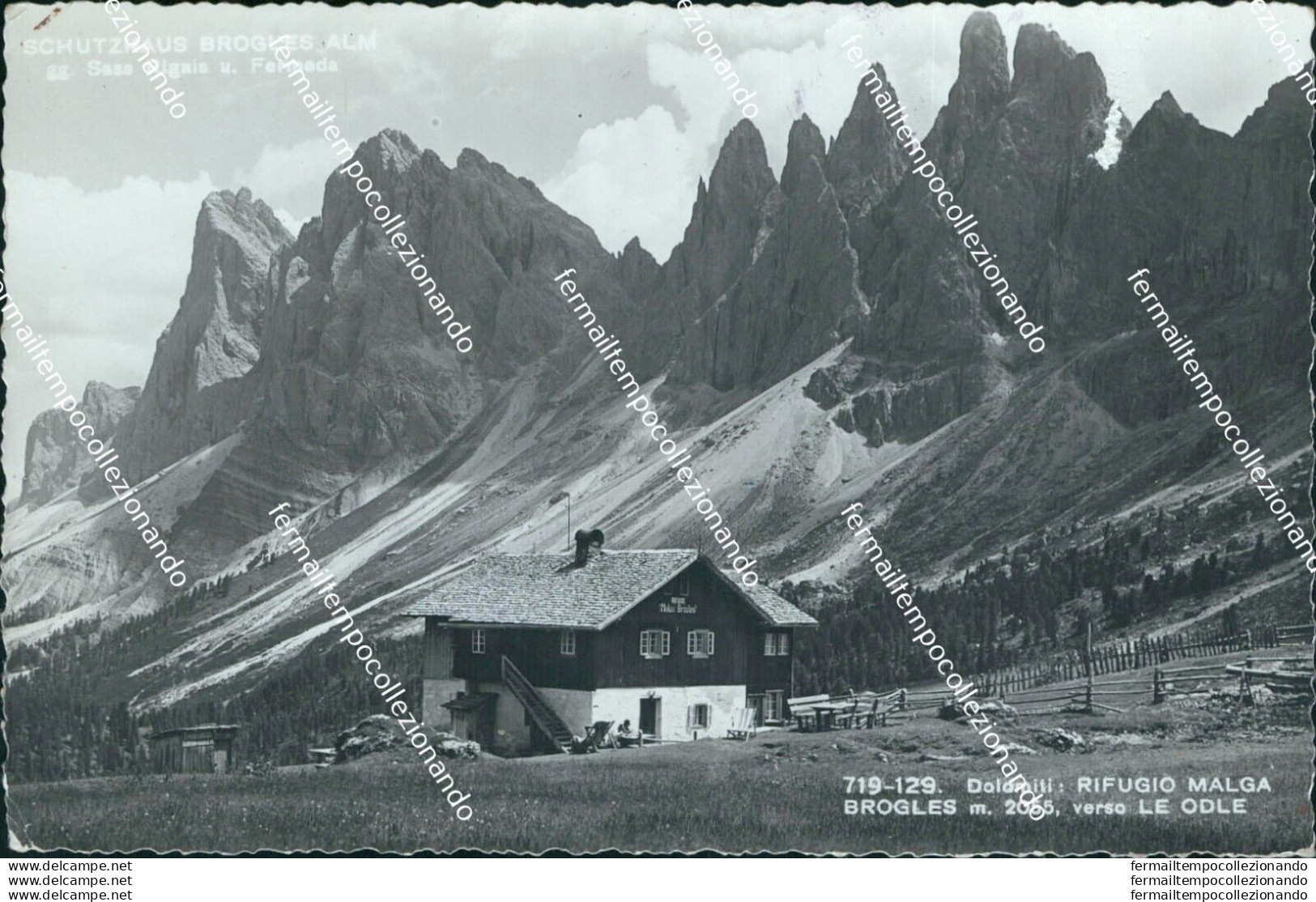 Bt480 Cartolina Dolomiti Rifugio Malga Brogles Verso Le Odle Bolzano Trentino - Bolzano (Bozen)