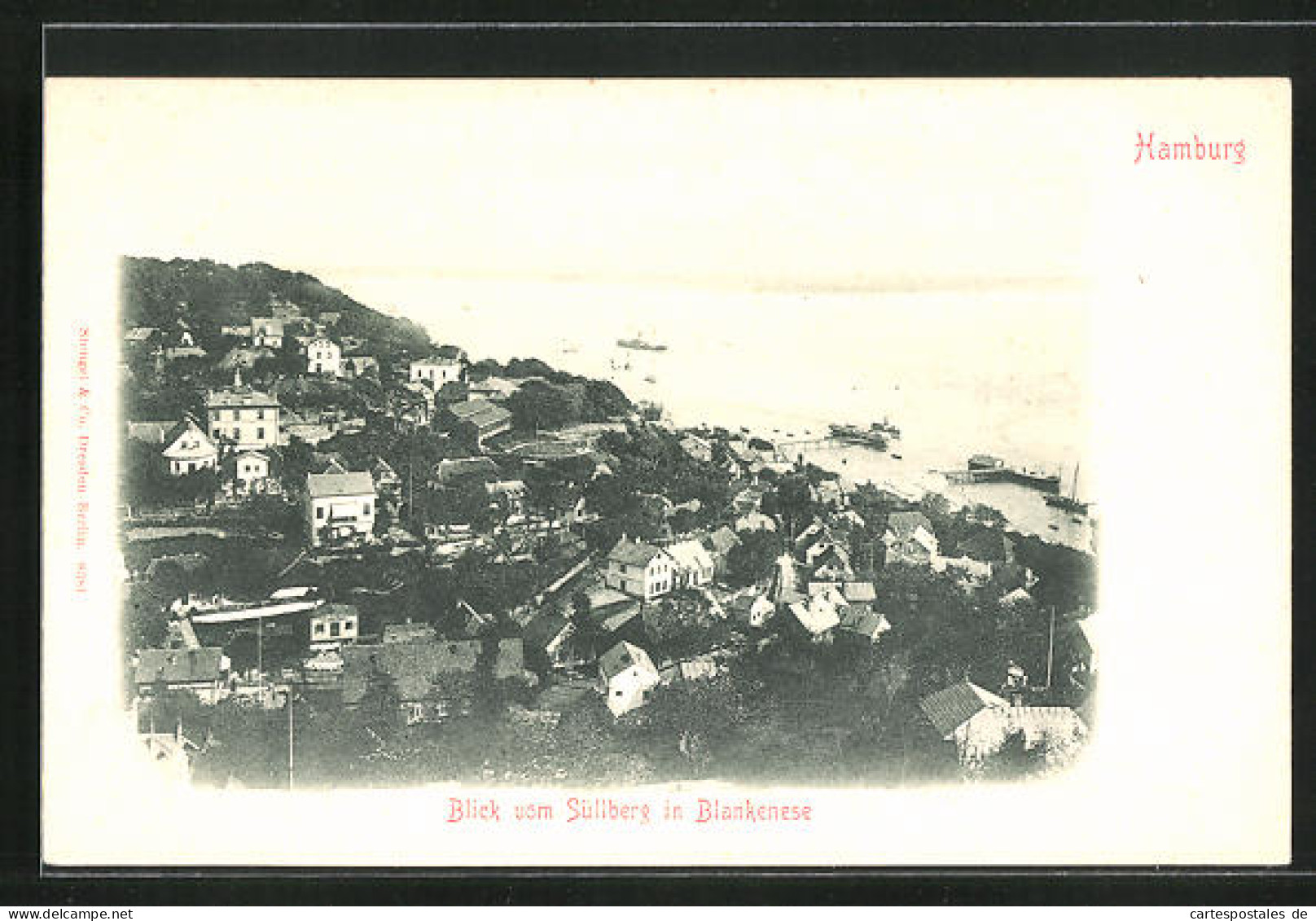 AK Hamburg-Blankenese, Blick Vom Süllberg Auf Die Elbe  - Blankenese