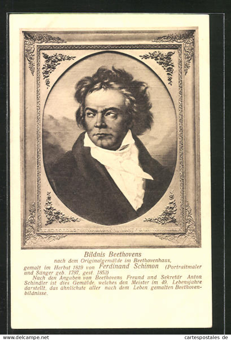 AK Ludwig Van Beethoven, Bildnis Des Gealterten Musikers  - Entertainers