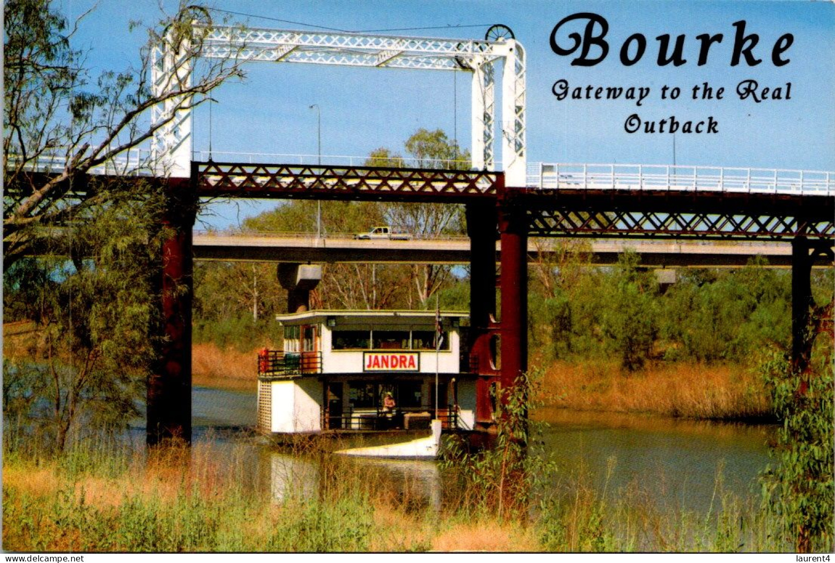 17-5-2024 (5 Z 21) Australia - NSW - (posted With Train Stamp [no Postmark]) Bourke (Bridge & Jandra Paddle Steamer) - Bruggen