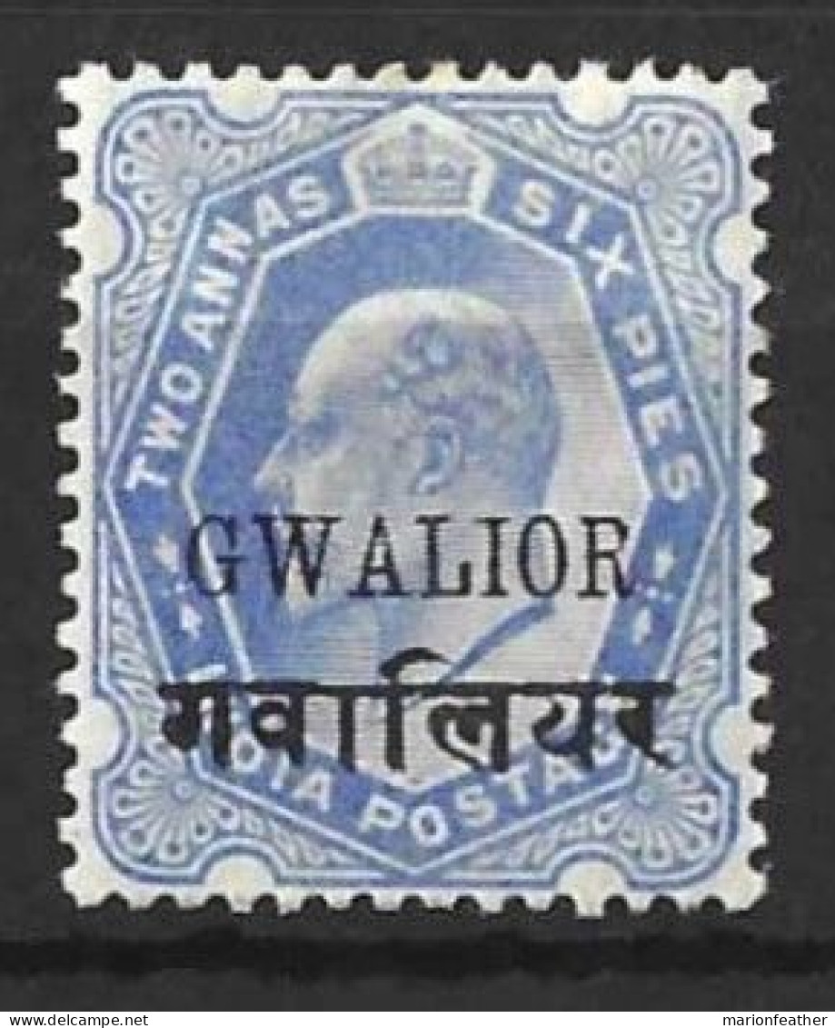 INDIA....". GWALIOR...".....KING EDWARD VII...(1901-10..)....2 & HALFa........SG52B.......MH.. - Gwalior