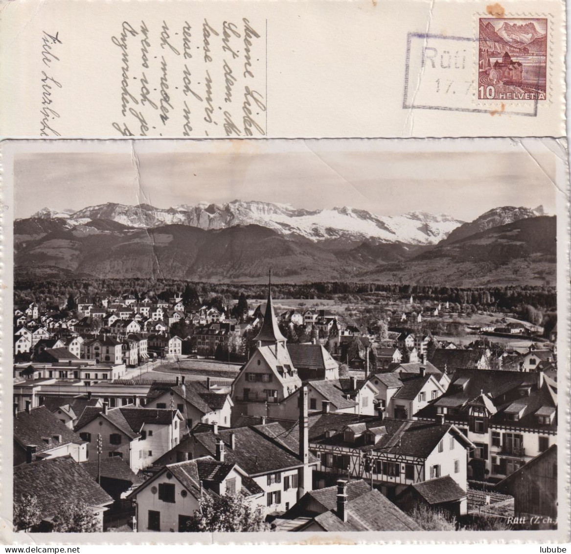 Rüti ZH - Blick Gegen Die Alpen        Ca. 1940 - Rüti