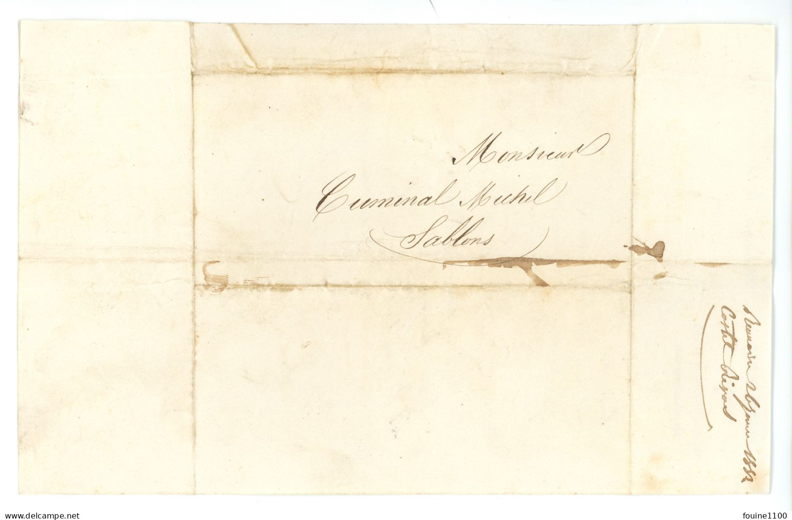 COURRIER / FACTURE Année 1852 Marchand De Sel CASTEL RIVAS Sucesseur De Charmasson à BEAUCAIRE 30 GARD - Sonstige & Ohne Zuordnung