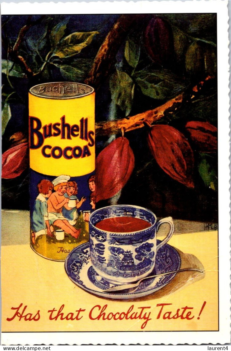 17-5-2024 (5 Z 21) Australia - Bushell Cocoa (with Roses Stamps) Shorten At Bottom / Side - Werbepostkarten