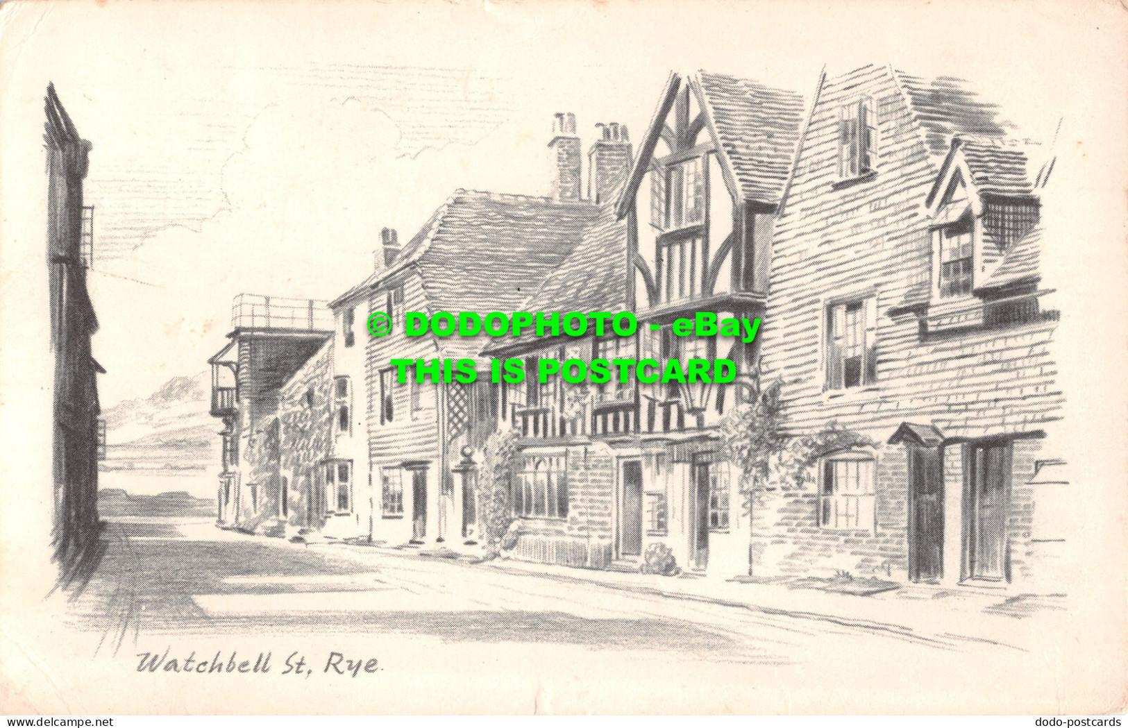 R500076 Rye. Watchbell St. Pencil Sketch. Norman - Welt