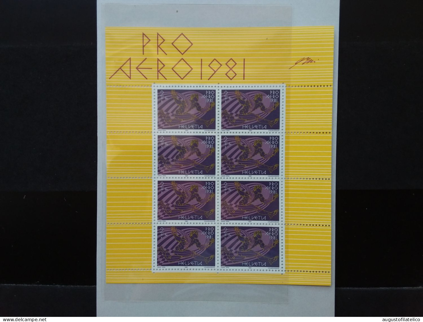 SVIZZERA - BF Pro Aereo 1981 - Nuovo ** - Facciale Frs Sv 24,00 (sottofacciale) + Spese Postali - Blocks & Sheetlets & Panes