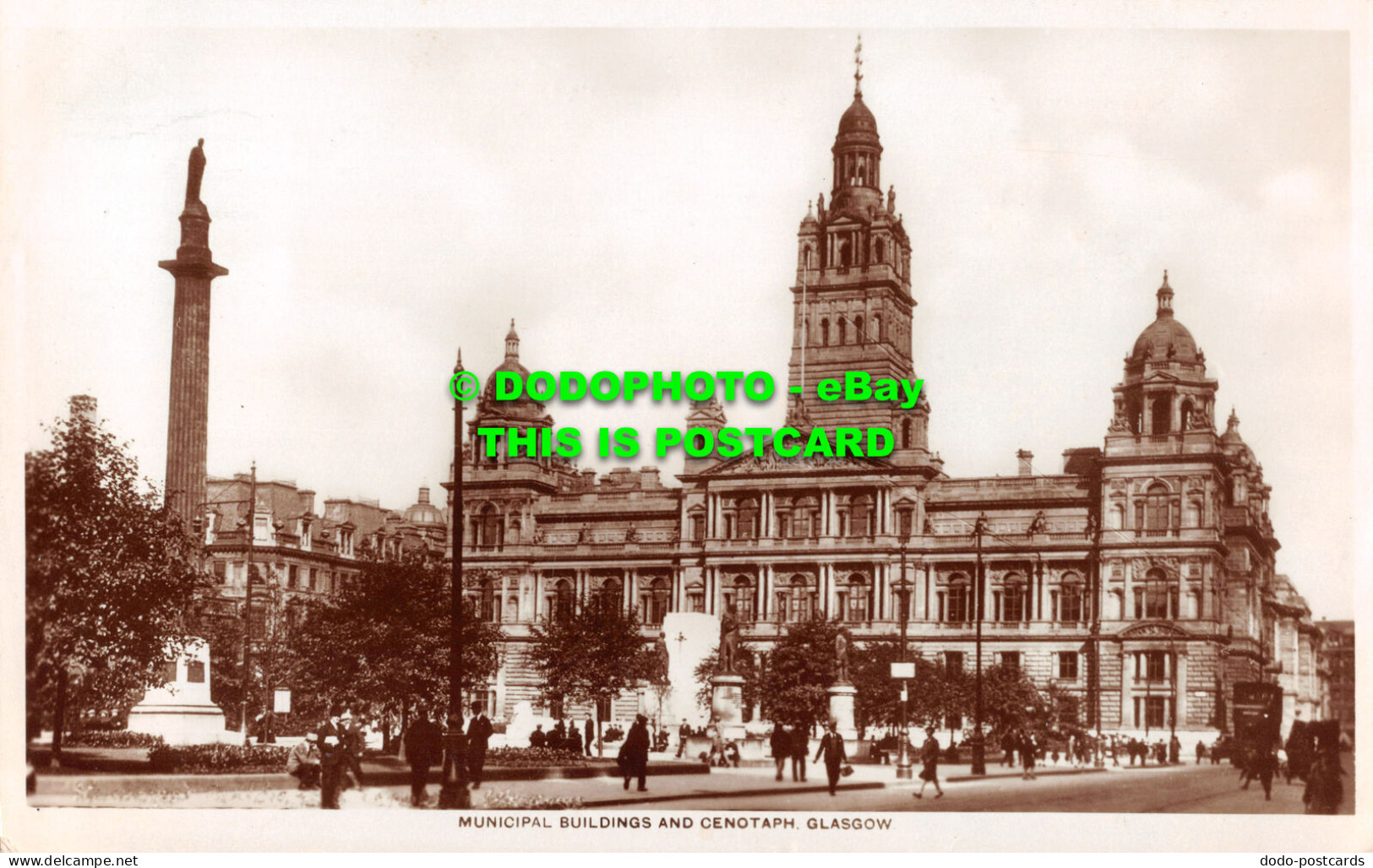 R500312 Glasgow. Municipal Buildings And Cenotaph. J. M. Caledonia Series. RP - Monde