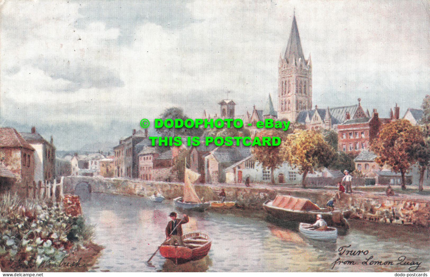 R500460 Truro From Lemon Quay. Tuck. Oilette. Postcard 7463. H. B. Wimbush. 1906 - Monde