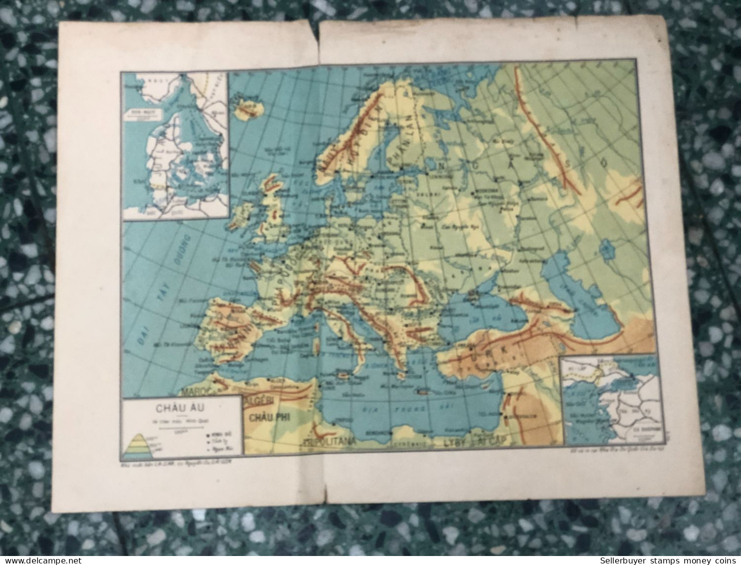 World Maps Old-chau Au Before 1975-1 Pcs - Topographische Karten