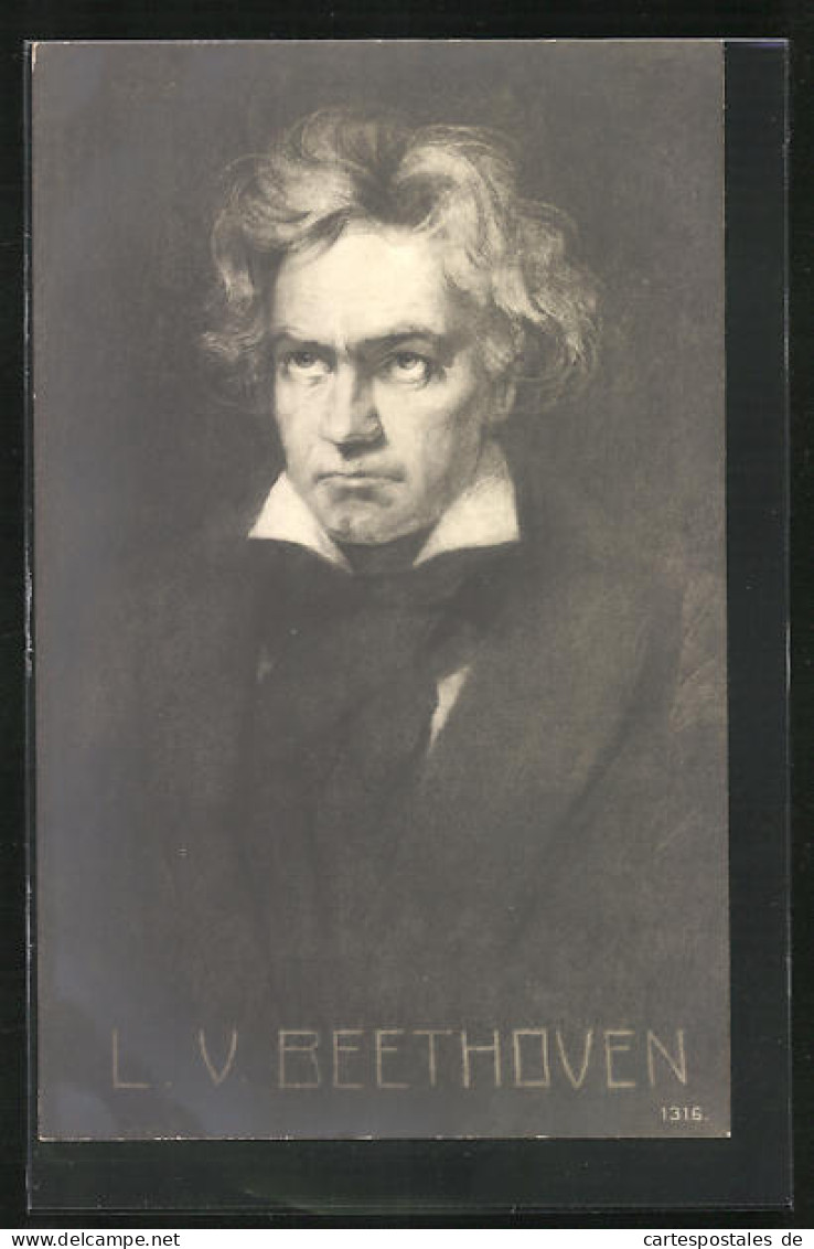 AK Ludwig Van Beethoven Im Portrait, Komponist  - Künstler