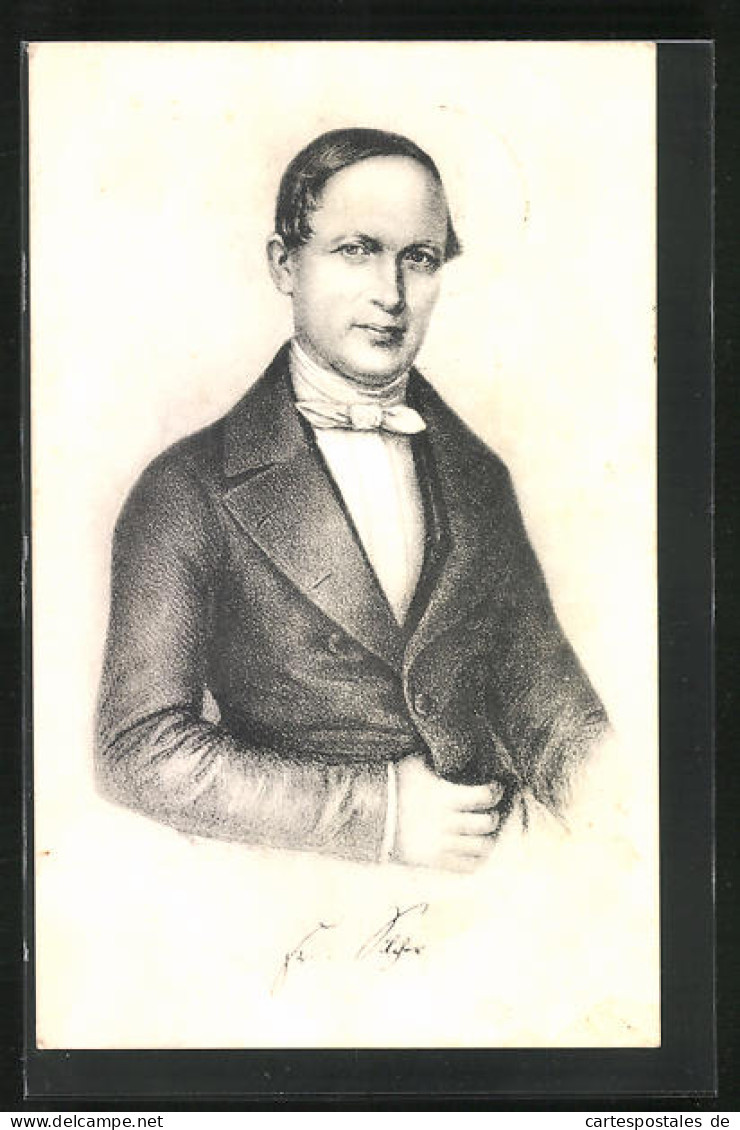 Künstler-AK Tübingen, Dr. Philipp Friedrich Silcher, Universitäts-Musikdirektor, 1817-1860, 1789-1860  - Artistes