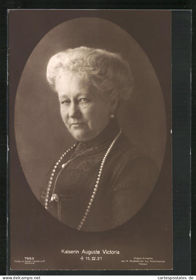 AK Kaiserin Auguste Victoria Königin Von Preussen, Gest. 1921  - Familles Royales