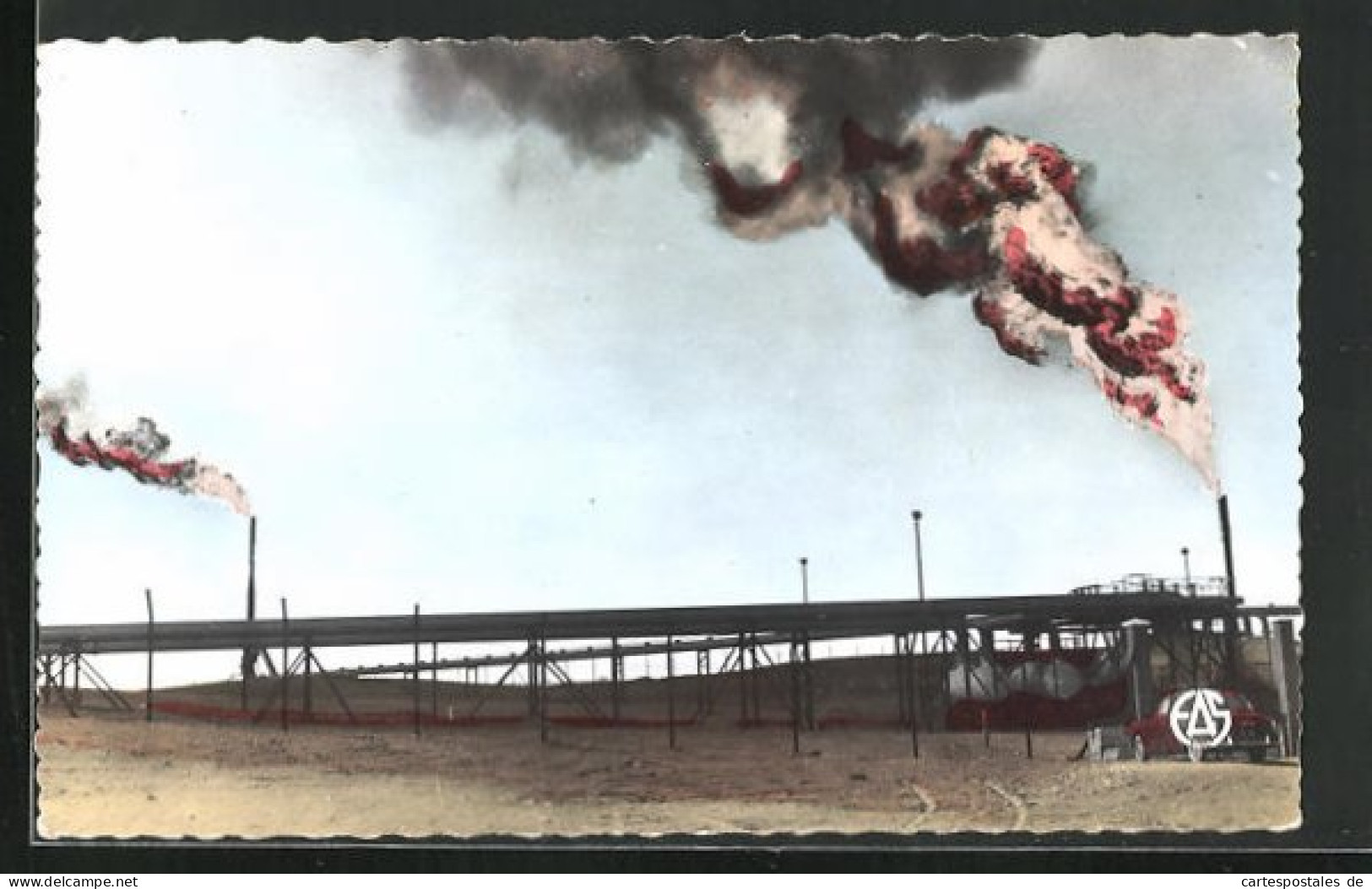 CPA Hassi-Messaoud, Les Torches De Brulage Des Gaz  - Alger