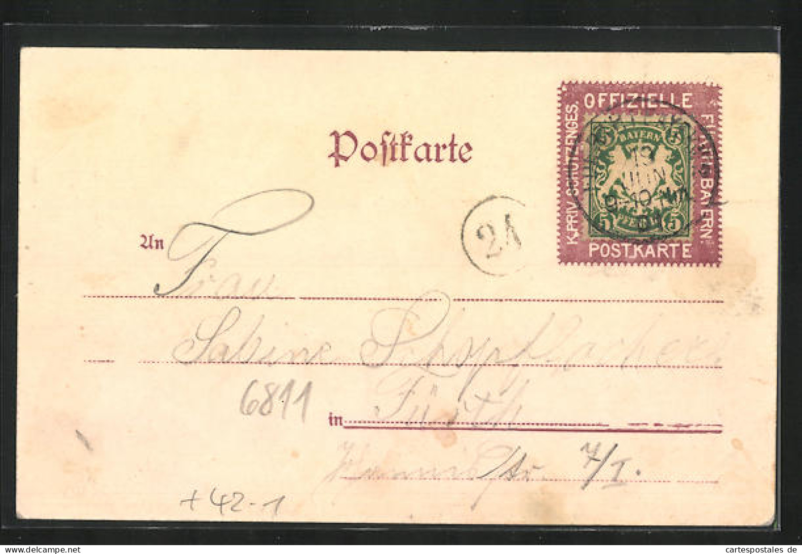 Künstler-AK Fürth, 125 Jähriges Jubiläums-Fest-Vogel-Schiessen 1901, Schützenumzug  - Jacht