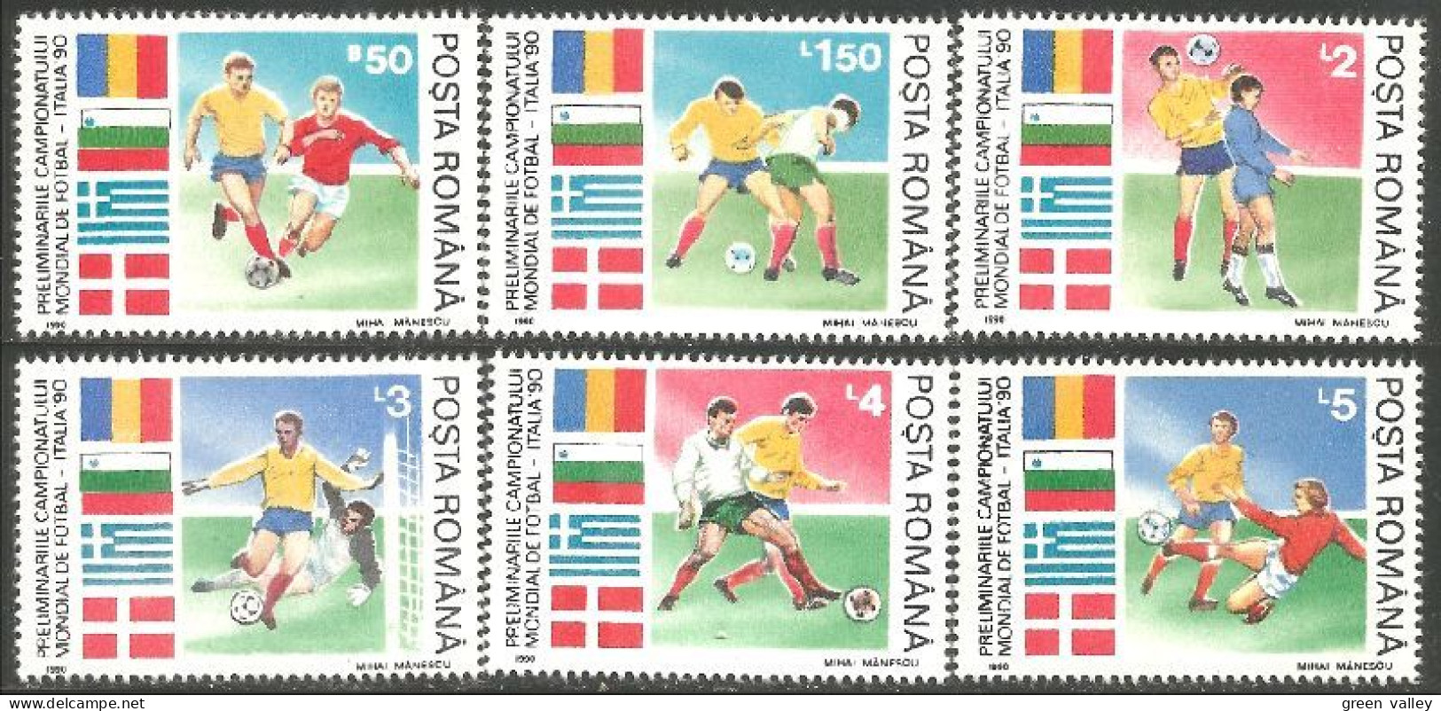 FB-32d Roumanie Italia 1990 Football Soccer MNH ** Neuf SC - Other & Unclassified