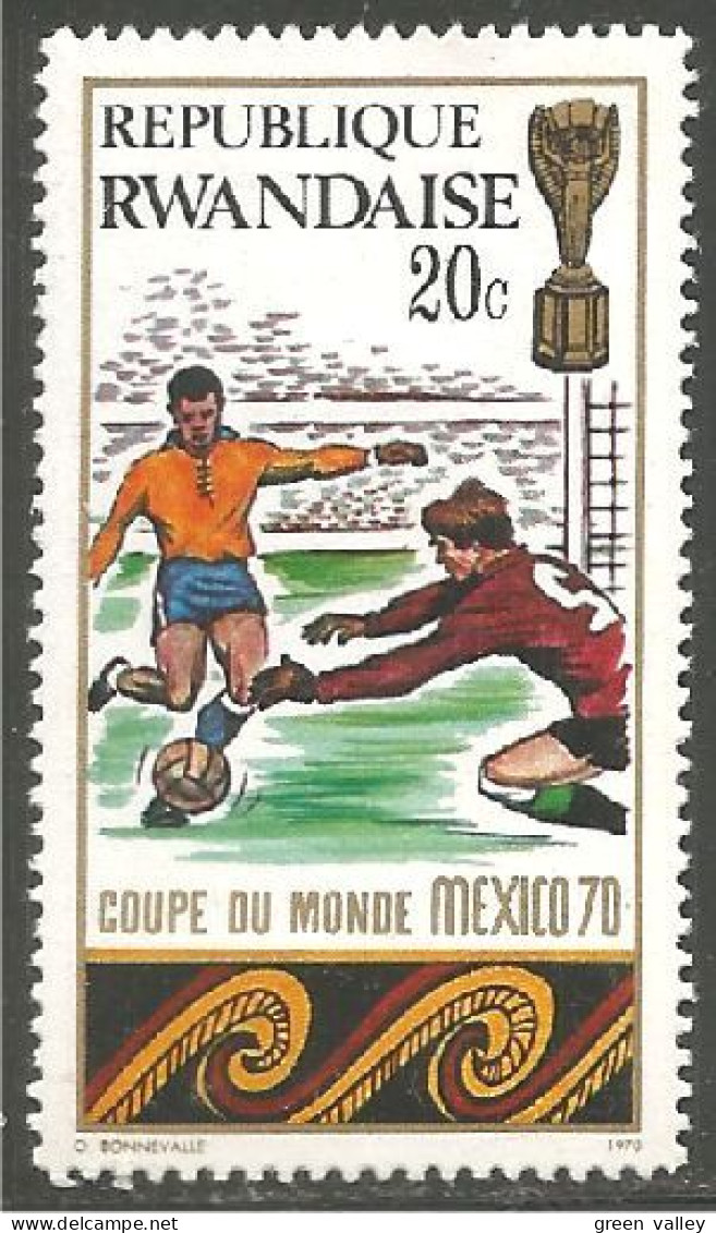 FB-20 Rwanda Mexico 1970 Football Soccer MH * Neuf CH - Autres & Non Classés