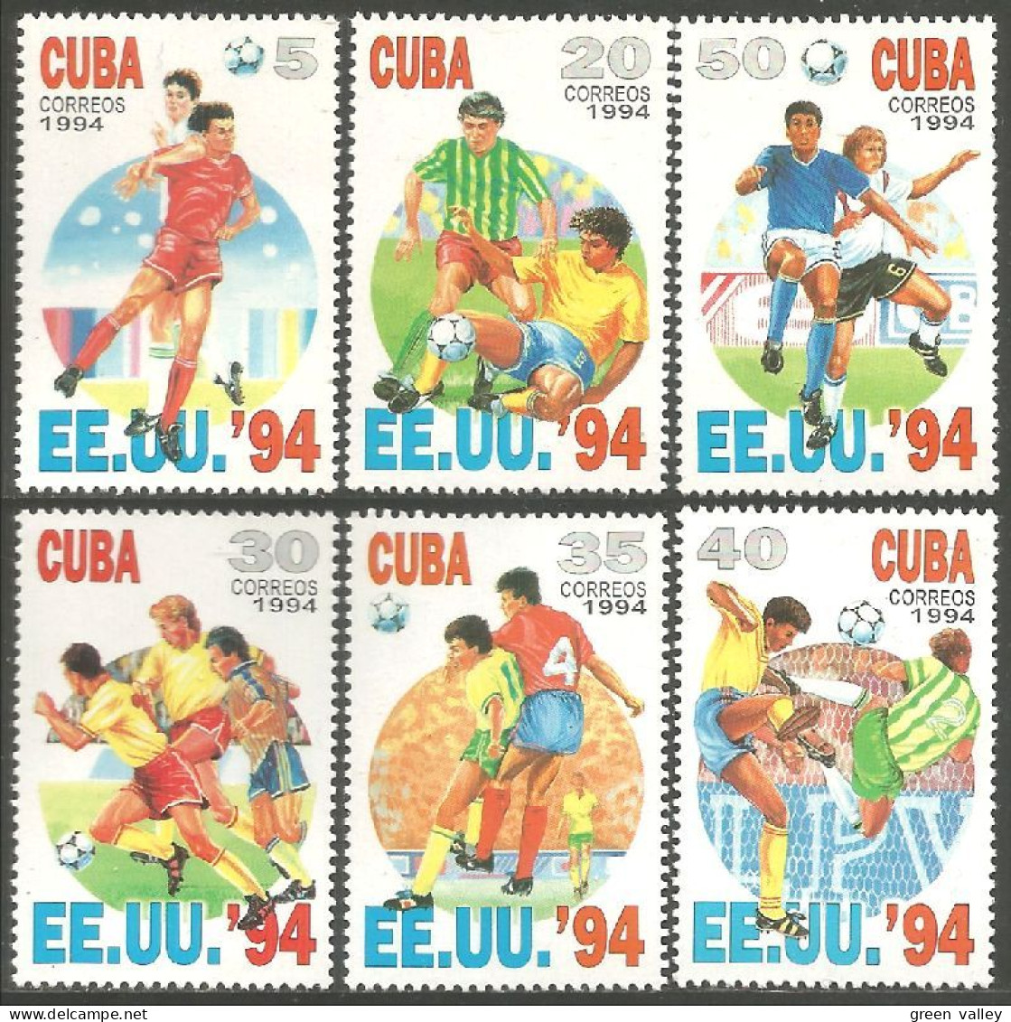 FB-11c Cuba 1994 USA Football Soccer MNH ** Neuf SC - Otros & Sin Clasificación