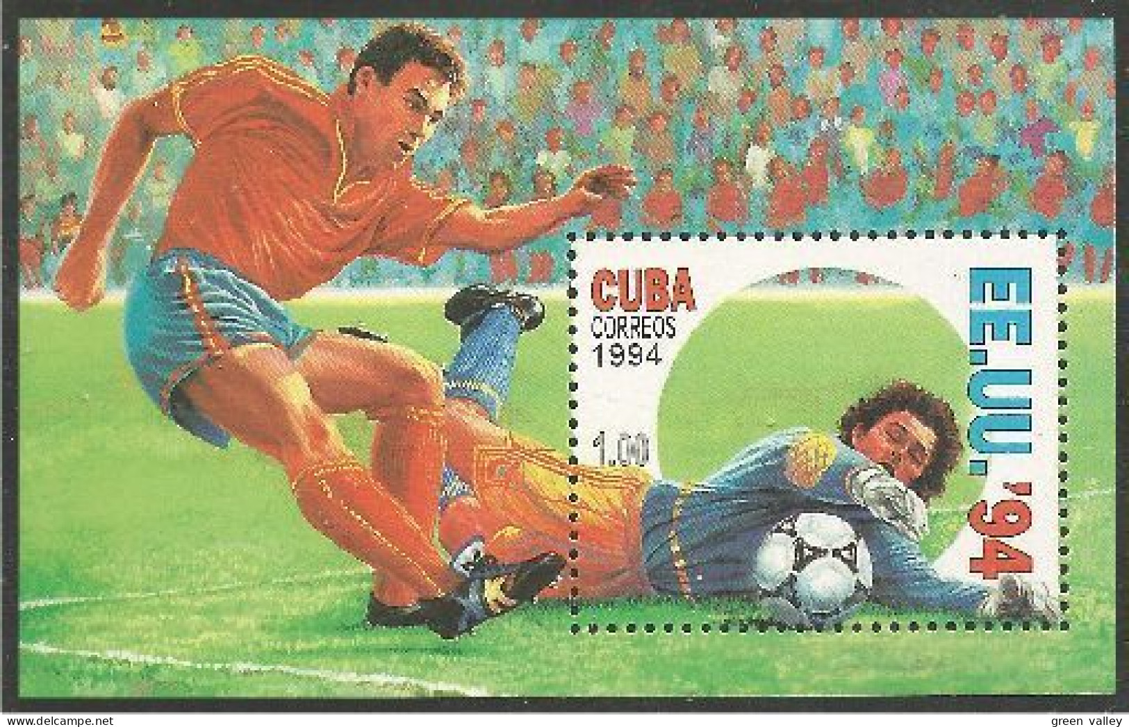 FB-10a Cuba 1994 USA Football Soccer MNH ** Neuf SC - Sonstige & Ohne Zuordnung