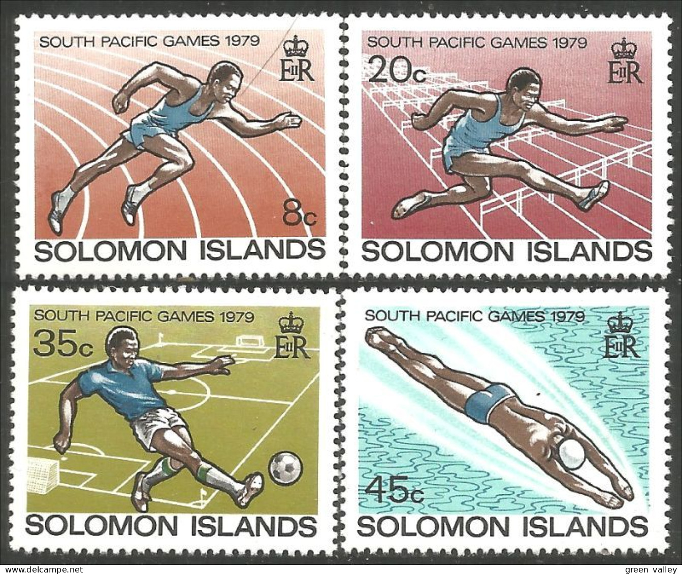 SPAT-31 Solomon Athletisme Running Course Coureur Haies Hurdles Football Plongeon MNH ** Neuf SC - Atletiek