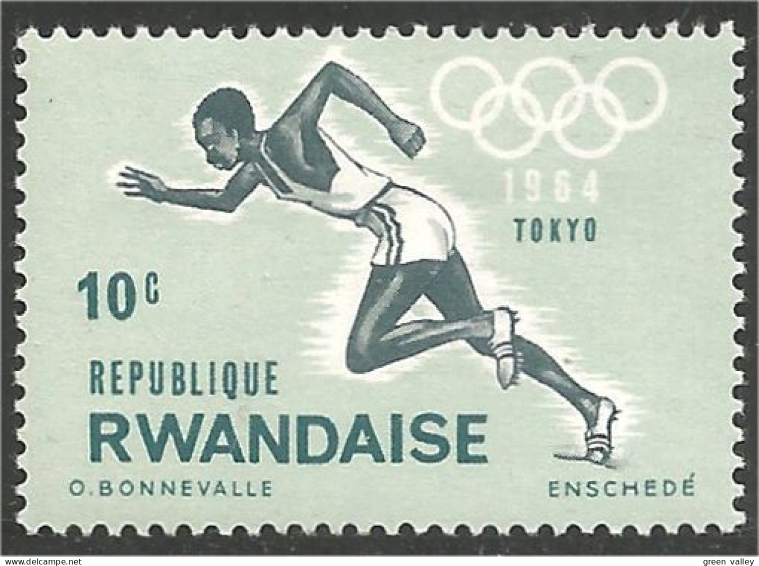 SPAT-27b Rwanda Athletisme Running Course Coureur MH * Neuf CH - Used Stamps