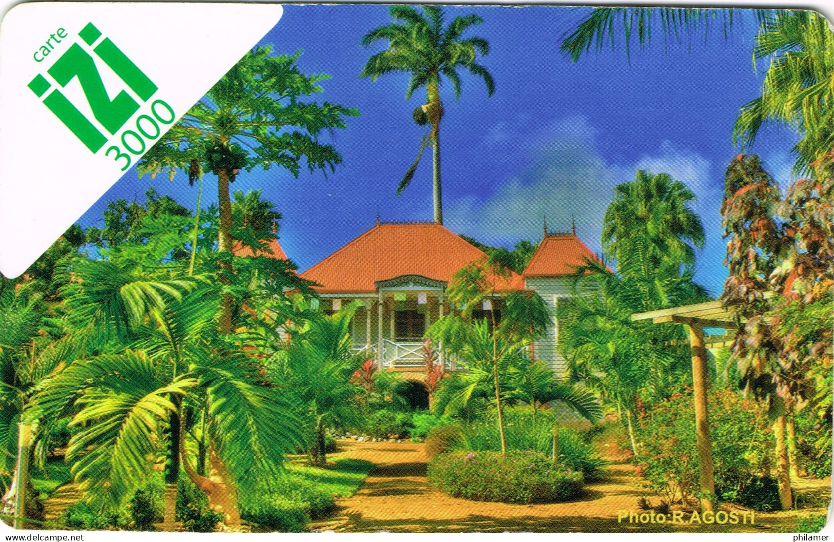 NOUVELLE CALEDONIE New Caledonia TELECARTE PREPAYEE Prepaid Phonecard IZI 3000 F Maison Coloniale Peinture EX. 2015 UT B - Nouvelle-Calédonie