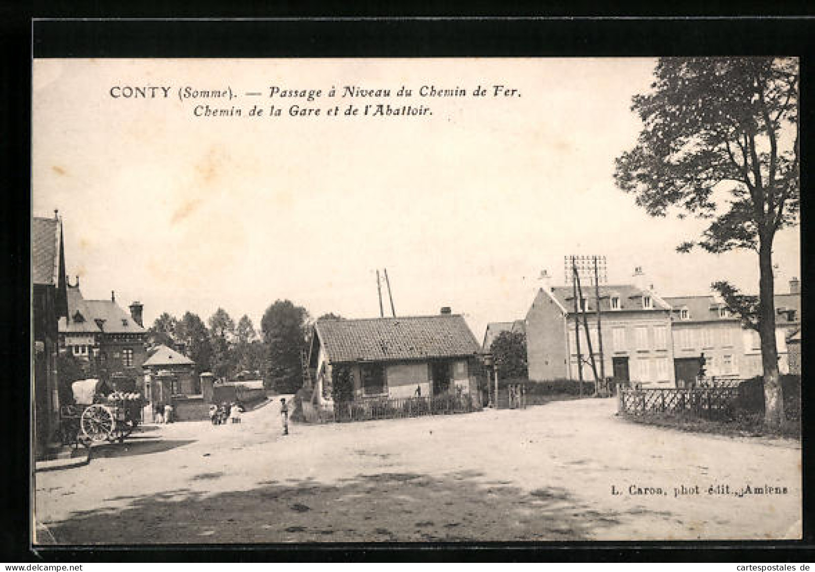 CPA Conty, Passage à Niveau Du Chemin De Fer  - Conty