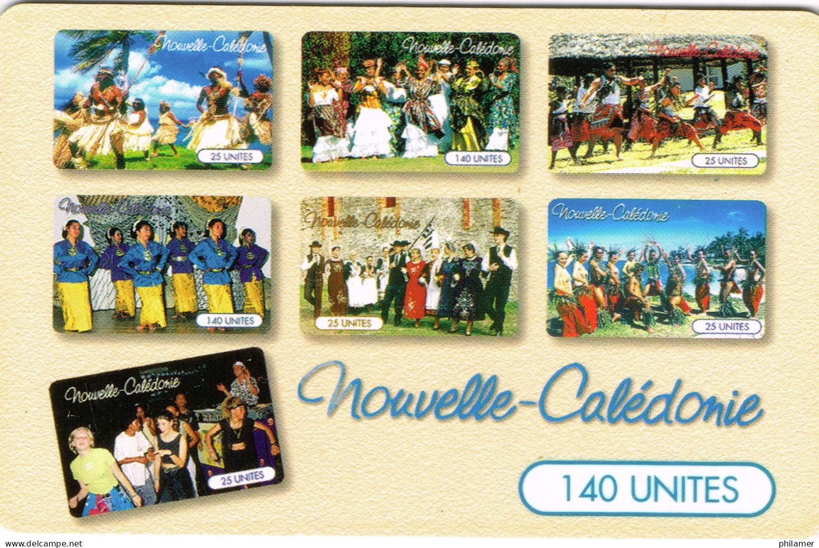 NOUVELLE CALEDONIE New Caledonia TELECARTE Phonecard NC59 140 Un. Opt A 40 Ans Danses UT B - Nieuw-Caledonië