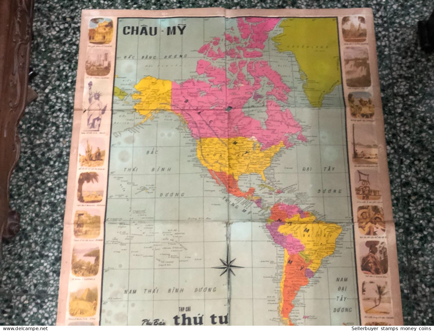 World Maps Old-chau My 1968 Before 1975-1 Pcs - Topographical Maps