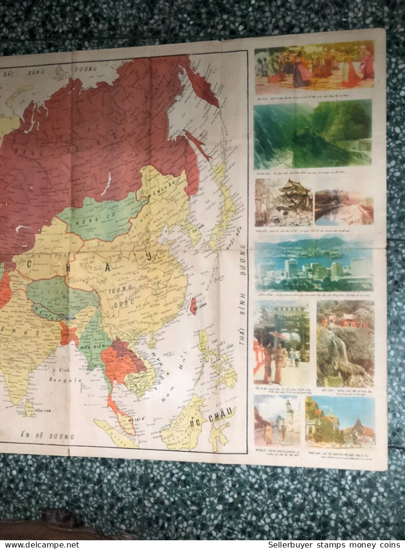 World Maps Old-a Chau Tap Tri 1968 Before 1975-1 Pcs - Cartes Topographiques