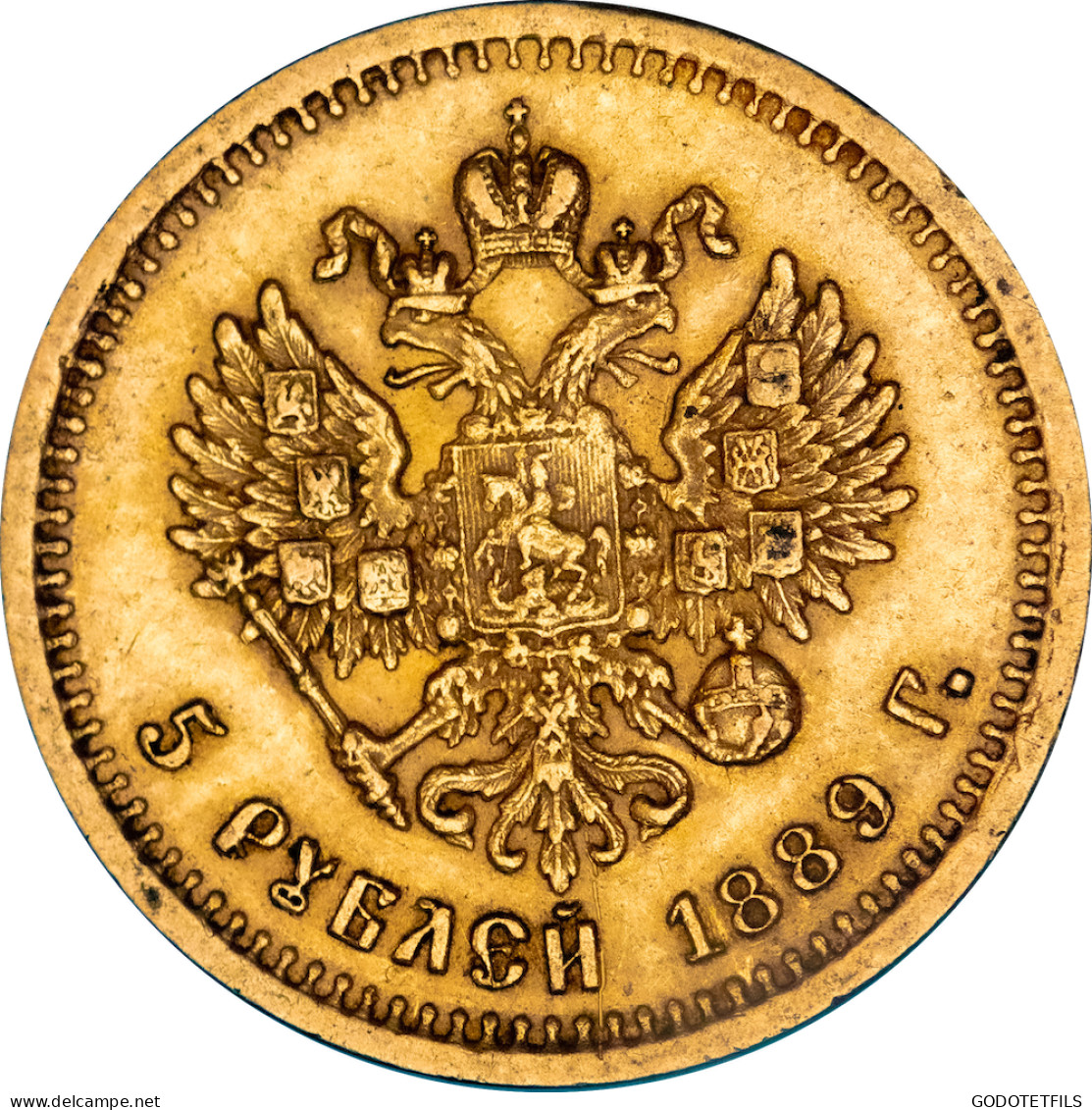 Russie Impériale - 5 Roubles Alexandre III 1889 Saint Petersbourg - Russland