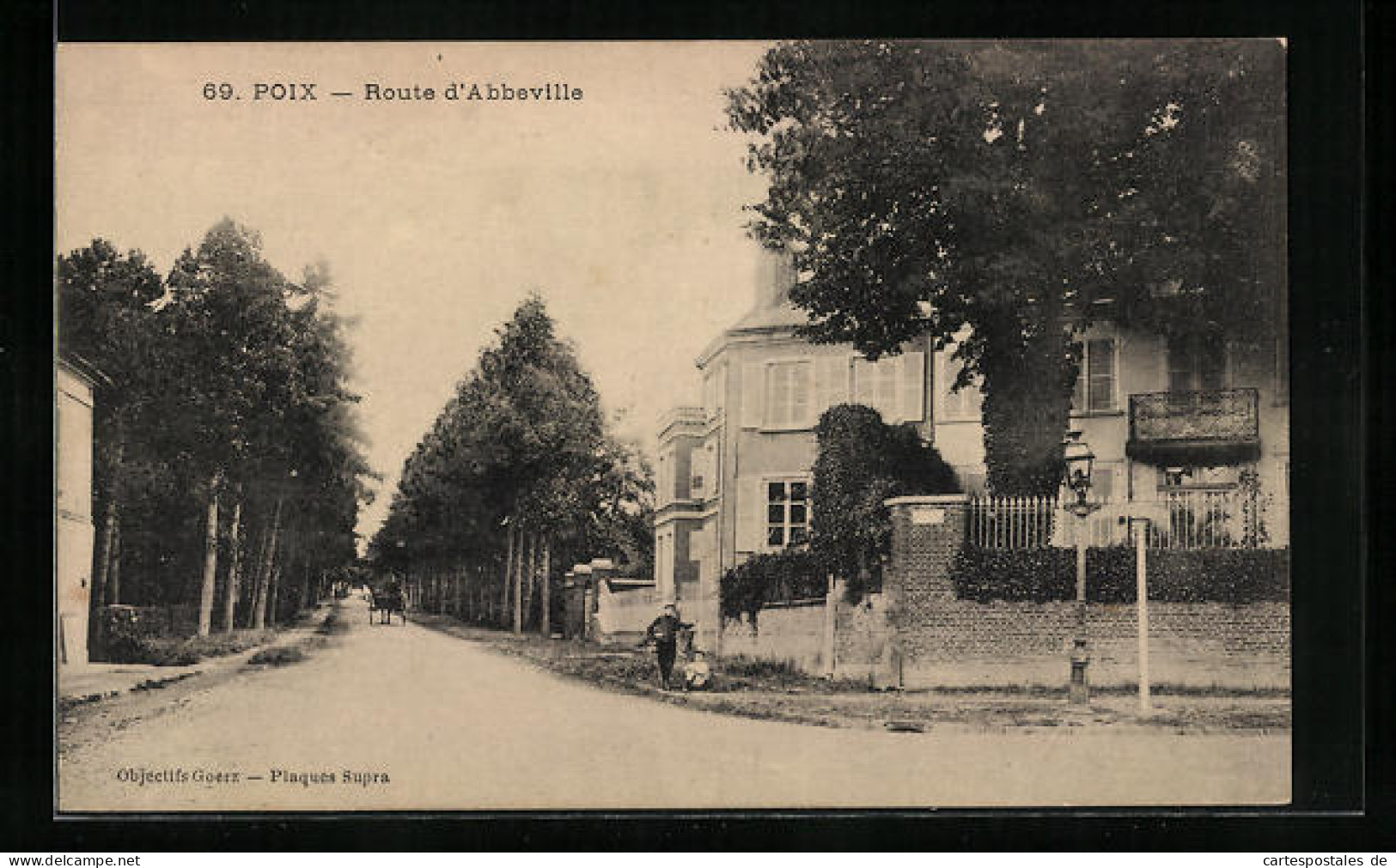 CPA Poix, Route D`Abbeville  - Abbeville