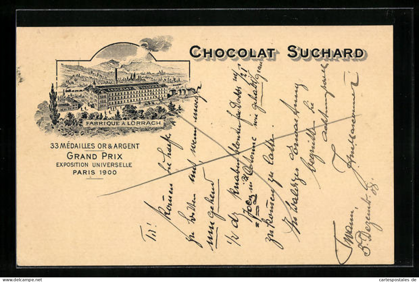 AK Lörrach, Chocolat Suchard, Fabrique  - Cultures