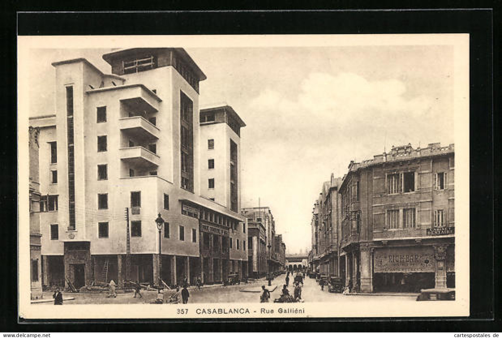 CPA Casablanca, Rue Galliéni, Vue De La Rue  - Casablanca