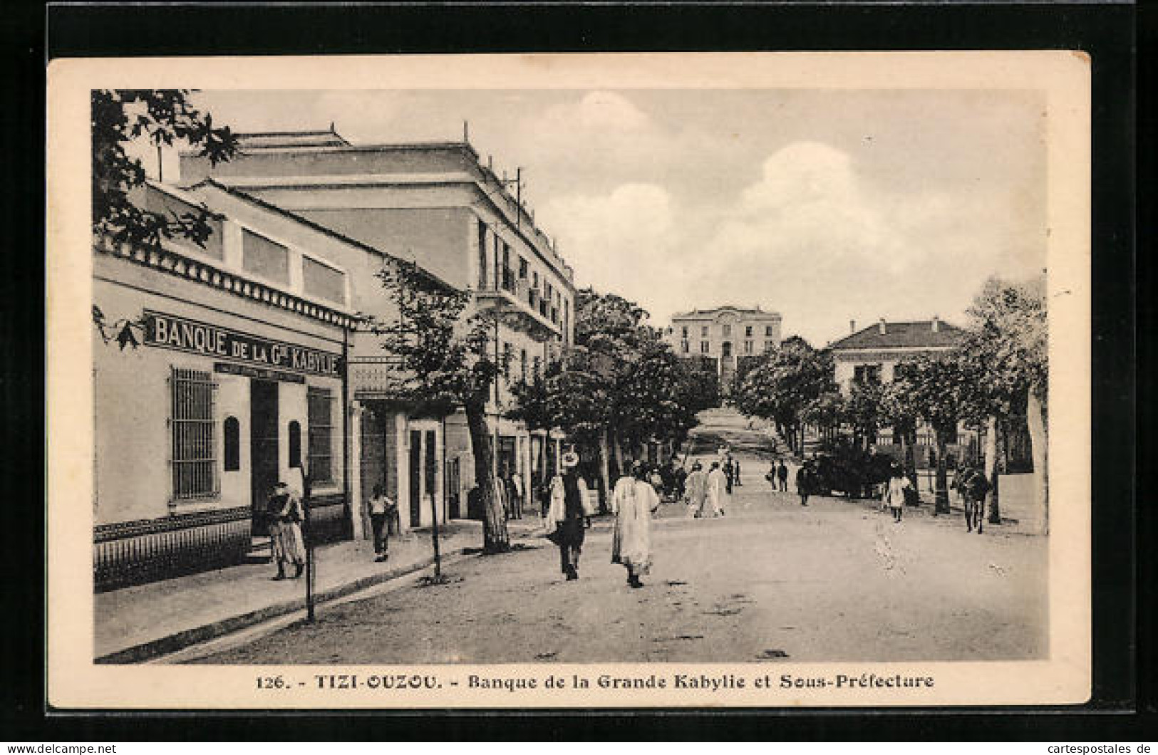 CPA Tizi-Ouzou, Banque De La Grande Kabylie Et Sous-Préfecture  - Alger