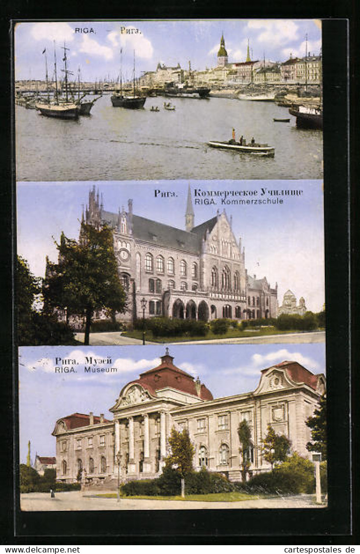 AK Riga, Kommerzschule, Museum  - Lettonie