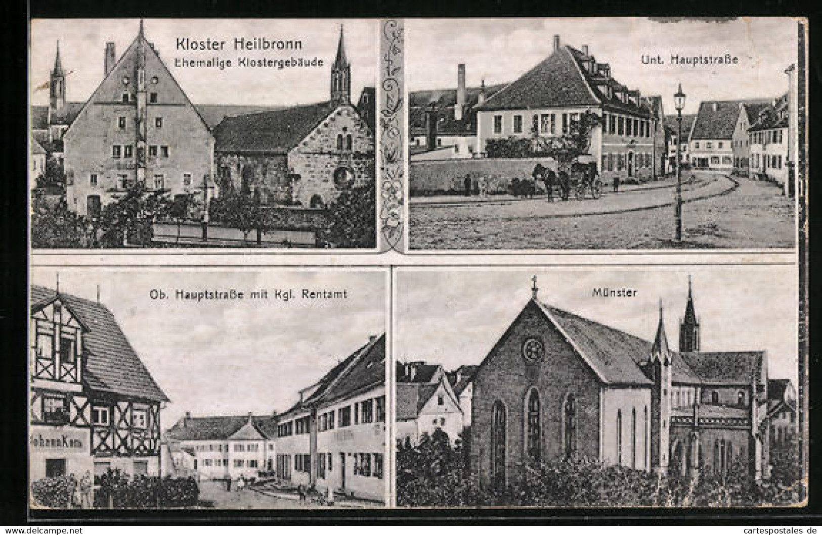 AK Heilbronn, Unt. U. Ob. Hauptstrasse, Münster, Kloster  - Heilbronn