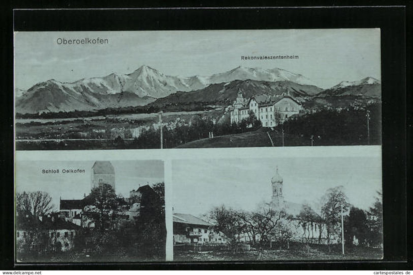 AK Oberoelkofen, Rekonvaleszentenheim, Schloss Oelkofen, Kirche  - Sonstige & Ohne Zuordnung