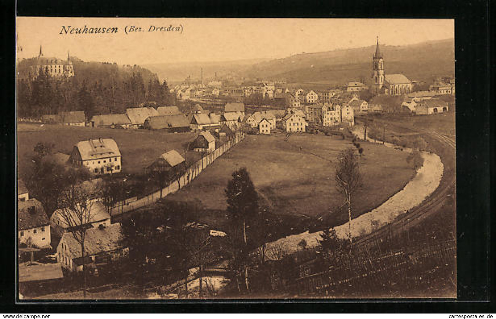 AK Neuhausen, Totalansicht Aus Der Vogelschau  - Neuhausen (Erzgeb.)