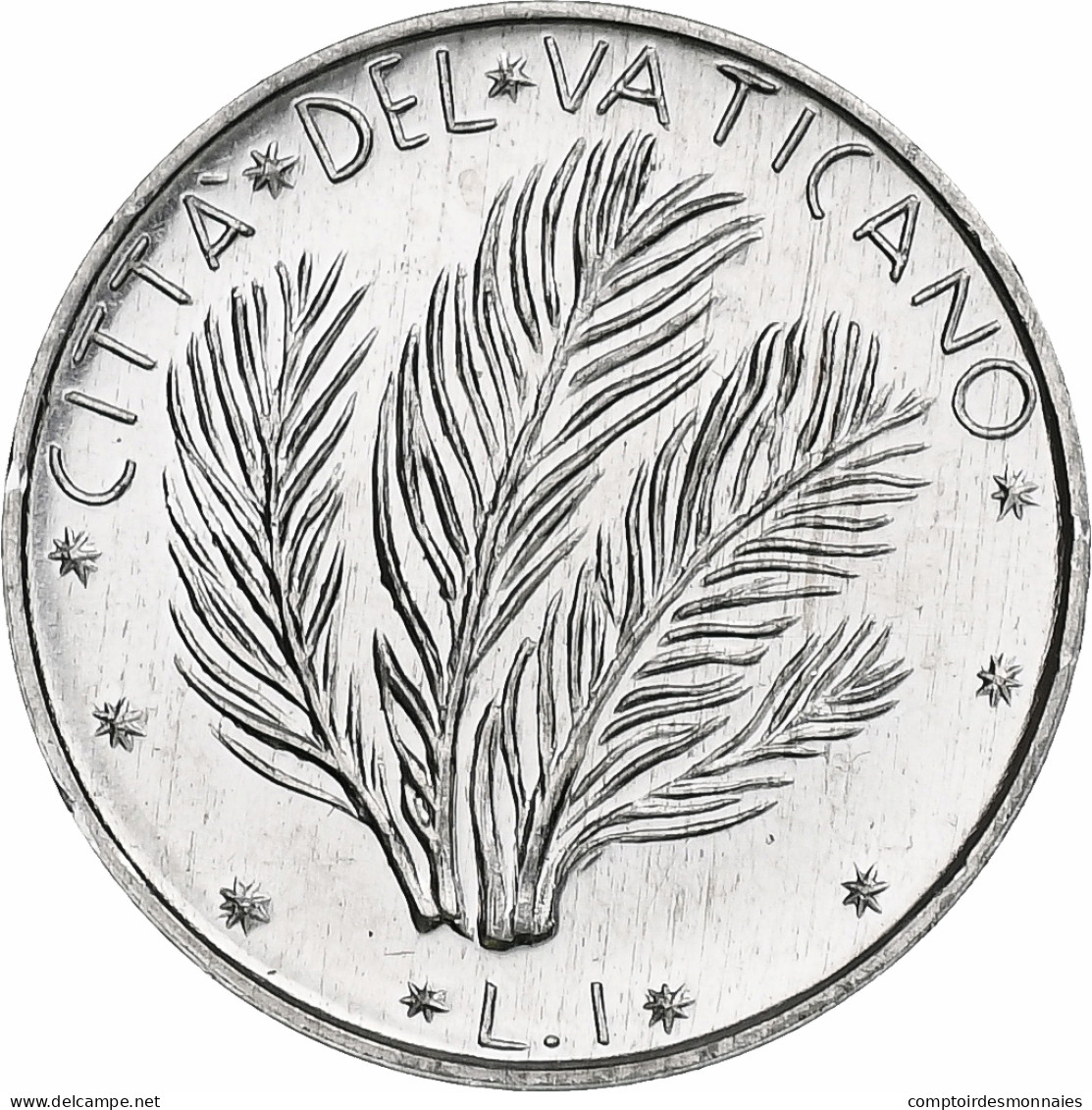 Vatican, Paul VI, 1 Lire, 1976 (Anno XIV), Rome, Aluminium, SPL+, KM:116 - Vatikan