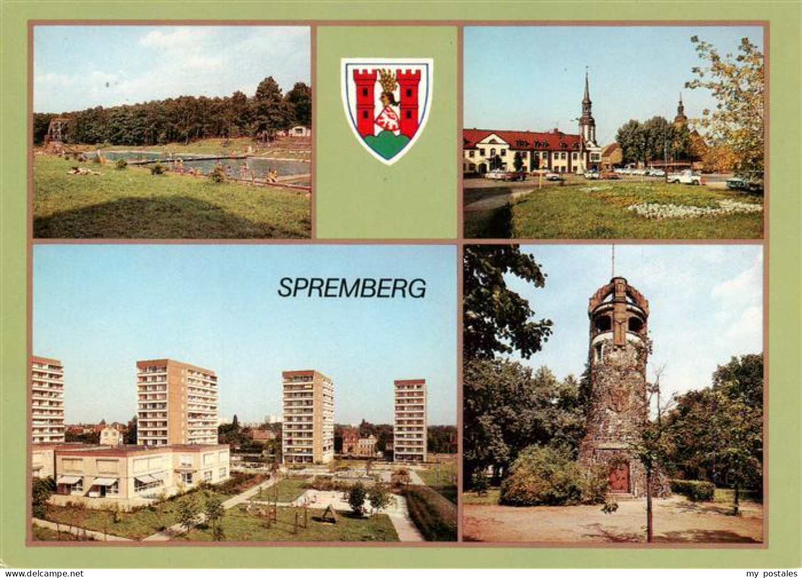 73946841 Spremberg_Niederlausitz Freibad Markt Neubauten Georgenbergturm - Spremberg
