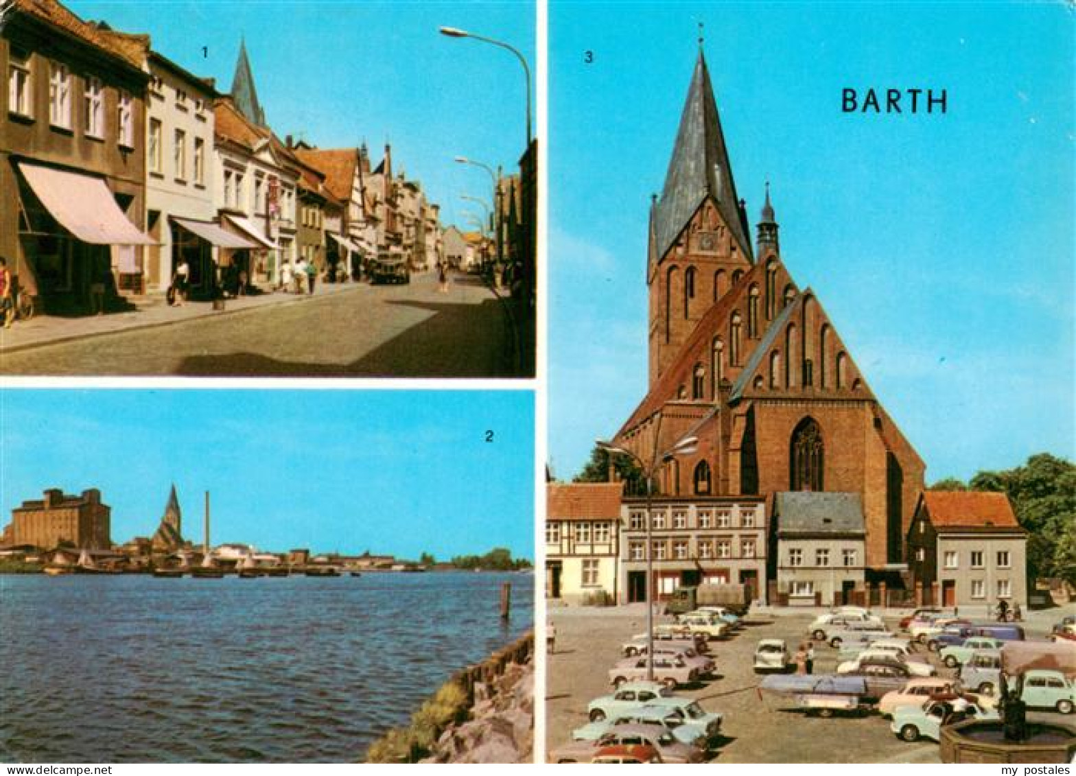 73946834 Barth_Osteebad Ernst Thaelmann Strasse Blick Von Der Mole Markt - Barth