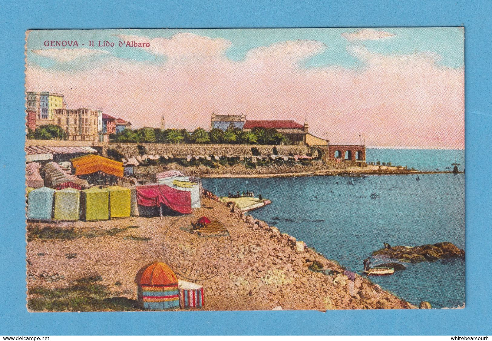 608 ITALIA GENOVA IL LIDO D'ALBARO ITALY RARE POSTCARD Ed. A. Peloso - Genova (Genua)